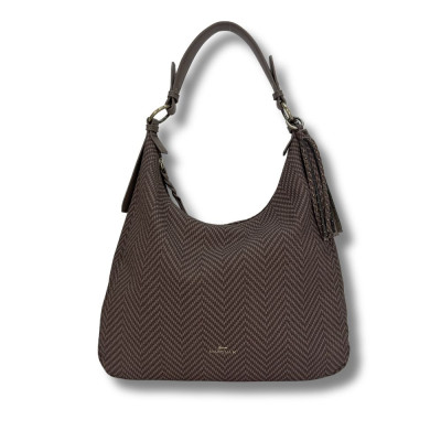 BOLSO HOBO PRINT ESPIGA TAUPE