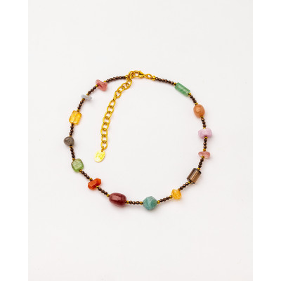 COLLAR CORTO CON GEMAS Y...