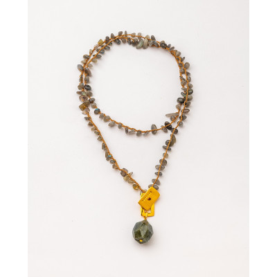 COLLAR LARGO TRENZADO CON...