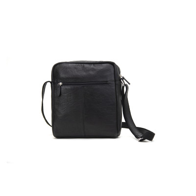 Bolso bandolera de piel negra