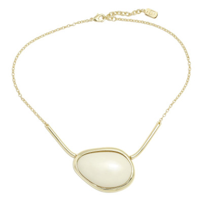 Collar brutal piedra marfil