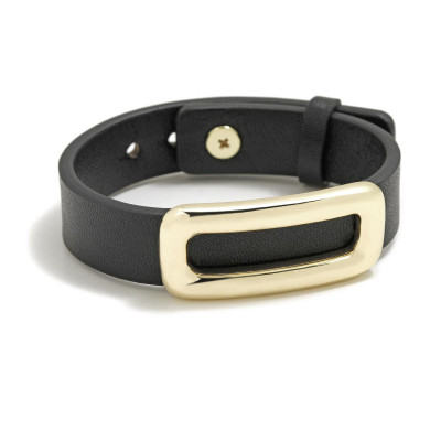 Pulsera Gatsby Gold cuero...